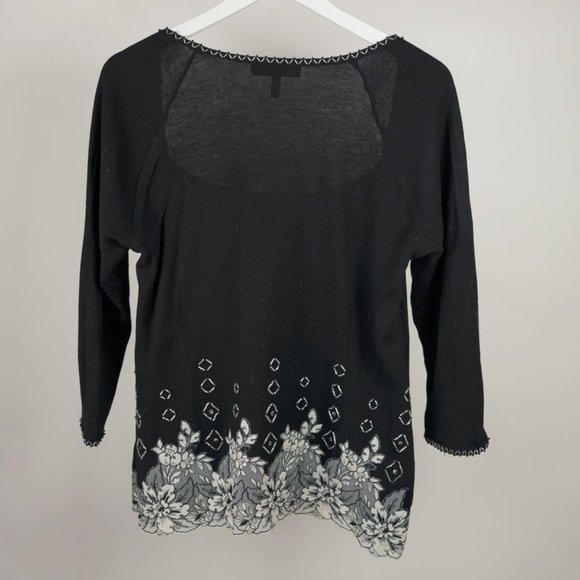 Escada Black Lace-Hem Sweater - Picture 2 of 6